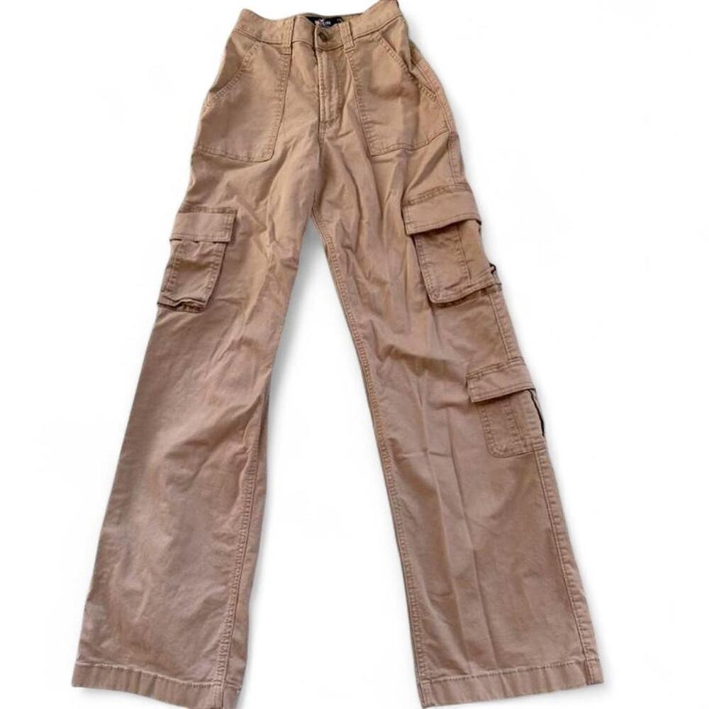 Hollister tan and brown cargo pants